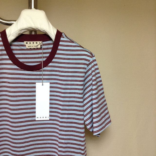 Marni(マルニ)の新品 50 20aw MARNI ボーダーパックT Tシャツ 3084B メンズのトップス(Tシャツ/カットソー(半袖/袖なし))の商品写真