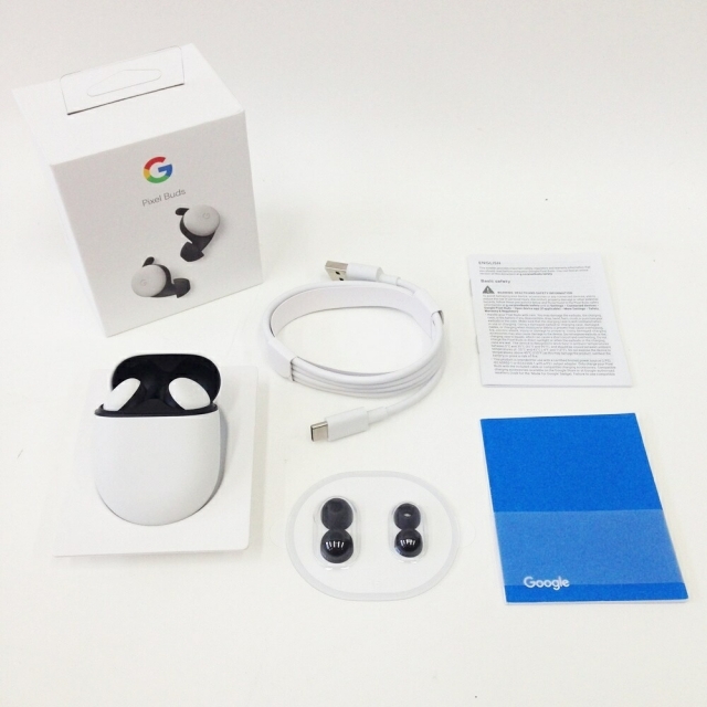 〇〇Google グーグル Pixel Bud イヤフォン GA01470-UK ホワイト ga01470-uk スマホ/家電/カメラのオーディオ機器(ヘッドフォン/イヤフォン)の商品写真