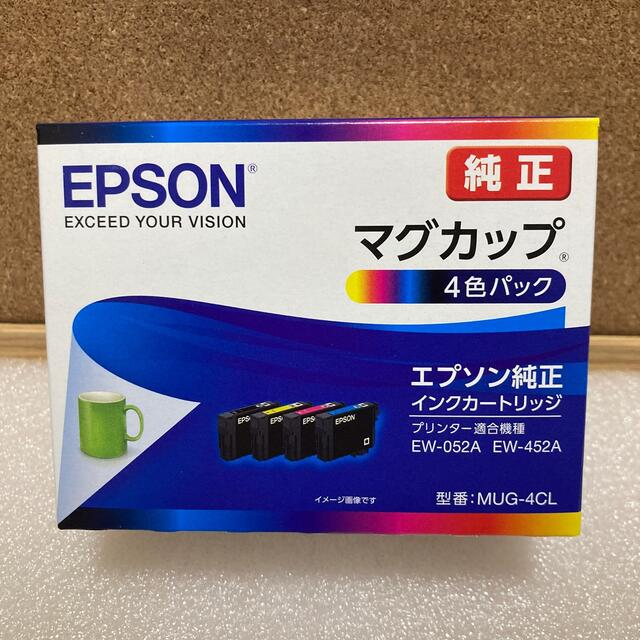 EPSON(エプソン)のエプソン 純正 インクカートリッジ マグカップ MUG-4CL 4色パック スマホ/家電/カメラのPC/タブレット(PC周辺機器)の商品写真