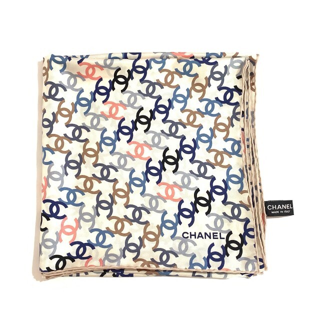 CHANEL - 【未使用品】CHANEL シルクスカーフ 大判 ココマーク 銀座店