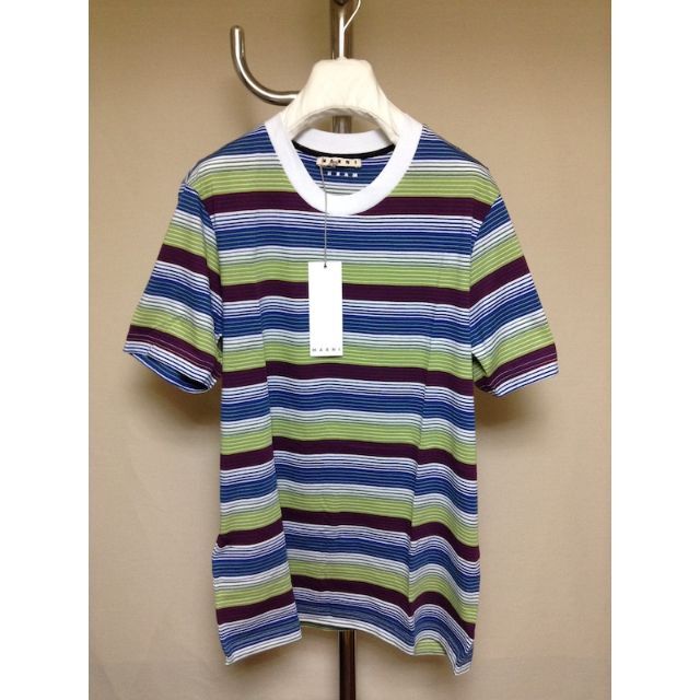 新品 48 22aw MARNI ボーダーパックT Tシャツ 4147B