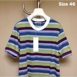 マルニ(Marni)の新品 46 22ss MARNI ボーダーパックT Tシャツ 2889(Tシャツ/カットソー(半袖/袖なし))