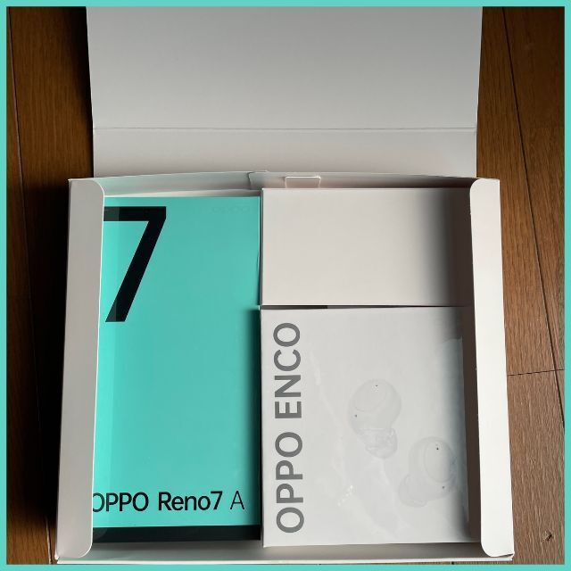 約4800万画素超広角OPPO Reno7A 限定BOX スターリーブラック +　Enco Buds