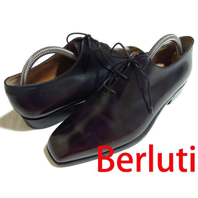BERLUTI - ベルルッティ アレッサンドロ ホールカット レザー シューズ 7.5 パティーヌ