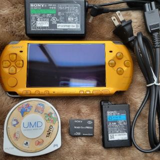 プレイステーションポータブル(PlayStation Portable)のSONY PSP-3000 ブライトイエロー PSP ソフト無し(携帯用ゲーム機本体)