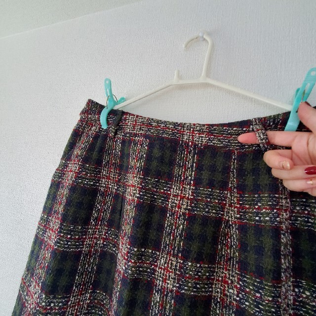 clette(クレット)の新品＊3Lチェック柄ツイードスカート レディースのスカート(ロングスカート)の商品写真