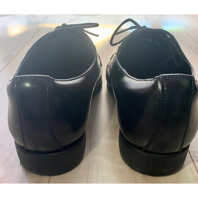 革靴　BLACK プレーントゥ　スクエアトゥ　27cm メンズの靴/シューズ(ドレス/ビジネス)の商品写真