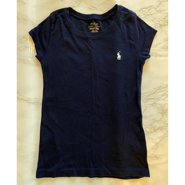 POLO RALPH LAUREN(ポロラルフローレン)のお値下げ‼️POLO kids Tシャツ(ネイビー) キッズ/ベビー/マタニティのキッズ服女の子用(90cm~)(Tシャツ/カットソー)の商品写真