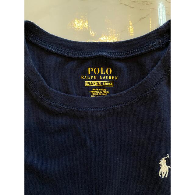 POLO RALPH LAUREN(ポロラルフローレン)のお値下げ‼️POLO kids Tシャツ(ネイビー) キッズ/ベビー/マタニティのキッズ服女の子用(90cm~)(Tシャツ/カットソー)の商品写真