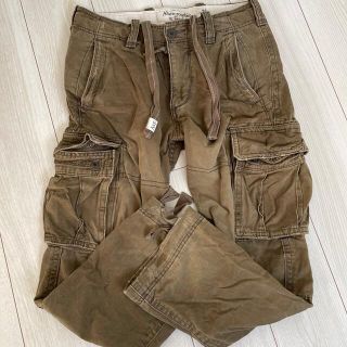 アバクロンビーアンドフィッチ(Abercrombie&Fitch)のアバクロ　メンズ　ワークパンツ　オリーブ　カーキ(ワークパンツ/カーゴパンツ)