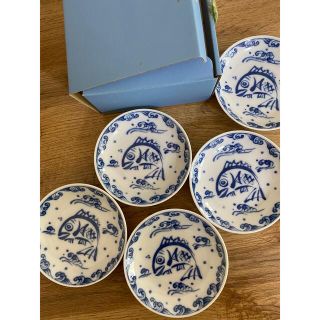 新品未使用   小皿 豆皿 5枚セット 縁起商店(食器)