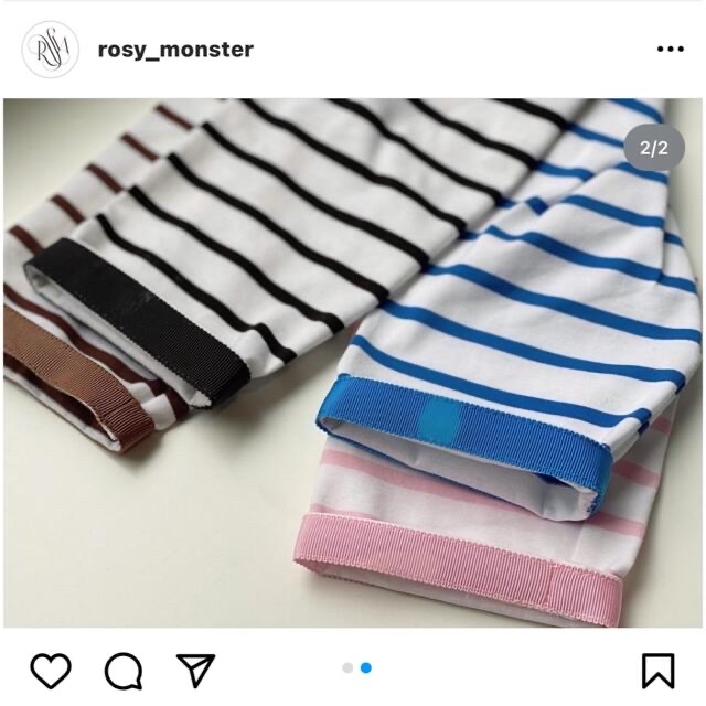 rosymonster】新品エンブロイダリーロゴボーダーtops rosymonster】新品エンブロイダリーロゴボーダーtops