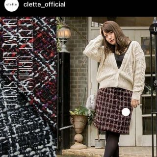 クレット(clette)のクレットのツイードミニスカート(ミニスカート)