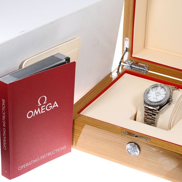 ☆美品★箱付き【OMEGA】オメガ シーマスター プラネットオーシャン ダイヤベゼル 232.15.38.20.04.001 自動巻き ボーイズ_697503