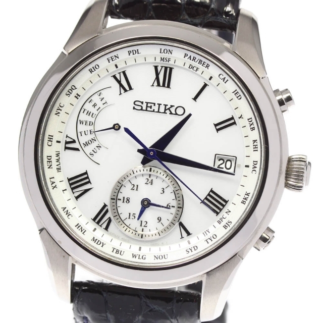 綺麗な状態尾錠バックル☆良品★箱・保証書付き【SEIKO】セイコー ブライツ  デイデイト  SAGA311 ソーラー電波 メンズ_703784