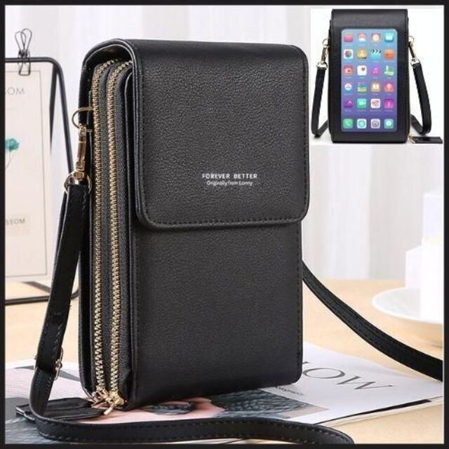 パネル ショルダーバッグ ブラック iphone スマホ ケース 付き カードケース 通販 新品♪ キッズ カメラ型ポシェット ポーチ ショルダー bag ブラックc