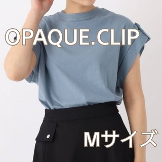 オペークドットクリップ(OPAQUE.CLIP)の2598 OPAQUE.CLIP オーガニックコットンTシャツ ブルー M 新品(Tシャツ(半袖/袖なし))
