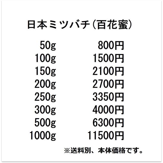 【非加熱・生はちみつ】百花蜜250g&菜の花150g(2本セット) 食品/飲料/酒の食品(その他)の商品写真