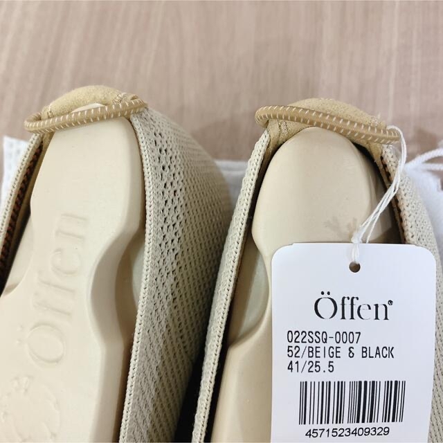 新品タグ付★Offen square-OPPEN / BEIGE & BLACK レディースの靴/シューズ(ローファー/革靴)の商品写真