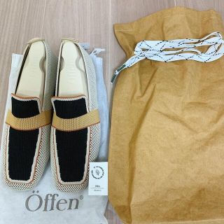 新品タグ付★Offen square-OPPEN / BEIGE & BLACK(ローファー/革靴)