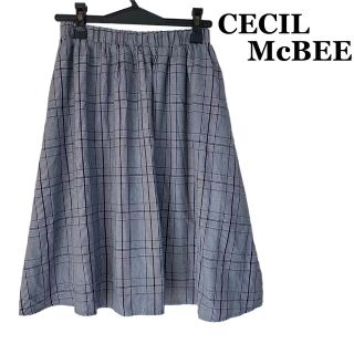 セシルマクビー(CECIL McBEE)の【即日発送】セシルマクビー グレンチェック スカート(ひざ丈ワンピース)