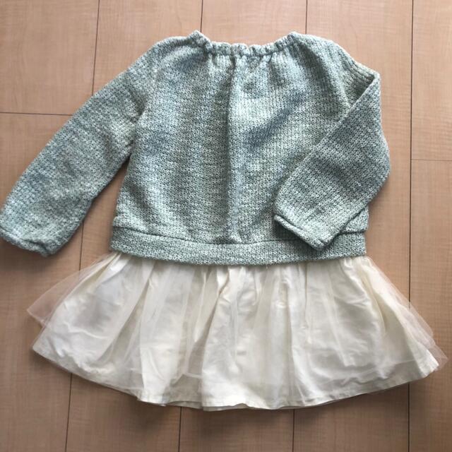 110 ワンピース 女の子 グリーン系 キッズ/ベビー/マタニティのキッズ服女の子用(90cm~)(ワンピース)の商品写真