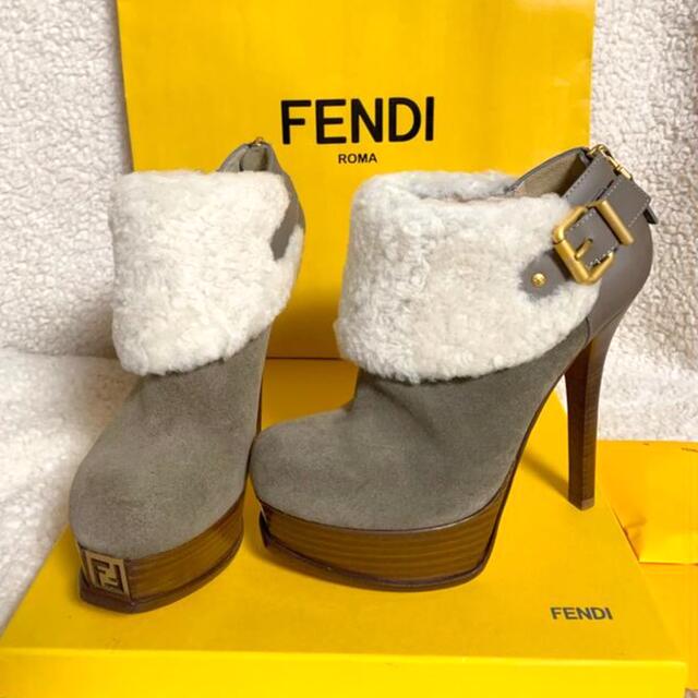 大特価販売中 【美品】FENDI フェンディ FFズッカ柄ロングブーツ