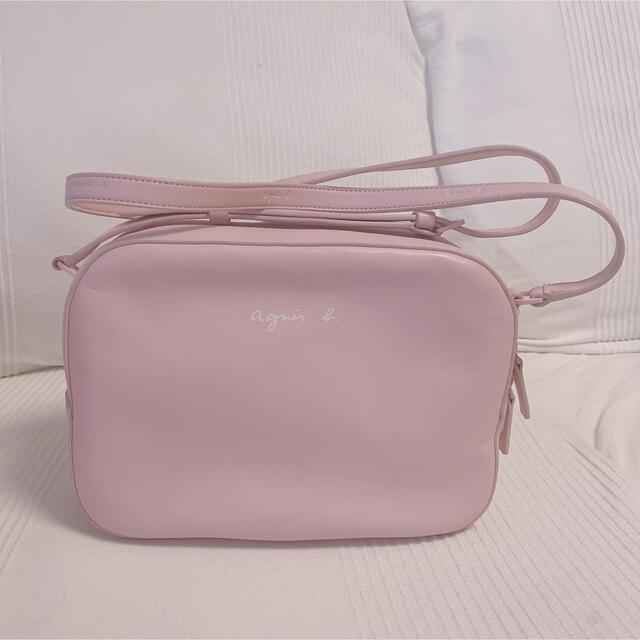 agnes b.(アニエスベー)のagnes b. アニエスベー レザーショルダーバッグ ピンク レディースのバッグ(ショルダーバッグ)の商品写真