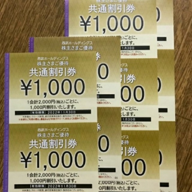 西武鉄道株主優待1000円共通割引券10枚おまけ付き