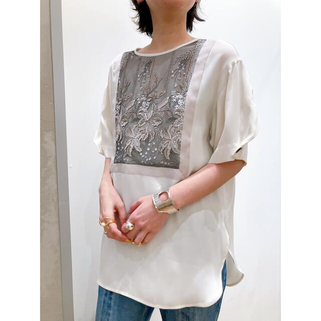 MURRAL framed flower bow half sleeve top 最低価格の rcc.ae-日本