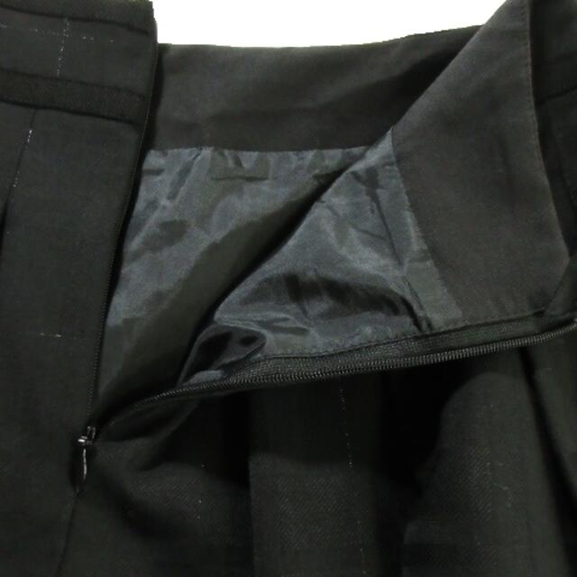 NATURAL BEAUTY BASIC(ナチュラルビューティーベーシック)のナチュラルビューティーベーシック スカート ひざ丈 ウール混 チェック S 黒 レディースのスカート(ひざ丈スカート)の商品写真