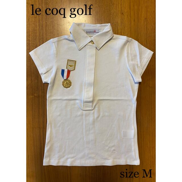 ルコック ゴルフウェア レディース ポロシャツ 半袖 白 サイズM