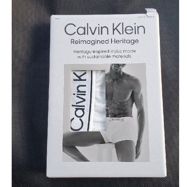 Calvin Klein(カルバンクライン)のCALVIN KLEIN　ボックスロゴトランクス　M メンズのアンダーウェア(ボクサーパンツ)の商品写真