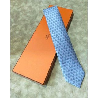 エルメス(Hermes)の【まーらいおん様】HERMES シルク ネクタイ AU386(ネクタイ)