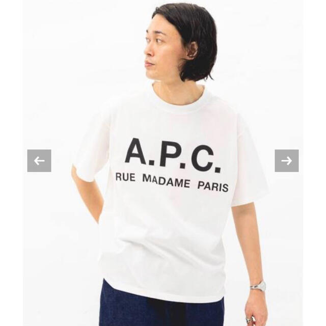 A.P.C.アーペーセー　EDIFICE別注オーバーサイズロゴプリントTシャツ