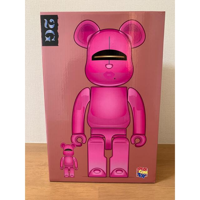 BE@RBRICK(ベアブリック)の訳あり　BE@RBRICK SORAYAMA×2G PINK GOLD Ver. ハンドメイドのおもちゃ(フィギュア)の商品写真