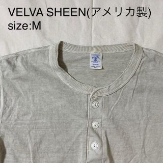 VELVA SHEENビンテージヘンリーネックTシャツ(アメリカ製)(Tシャツ/カットソー(半袖/袖なし))