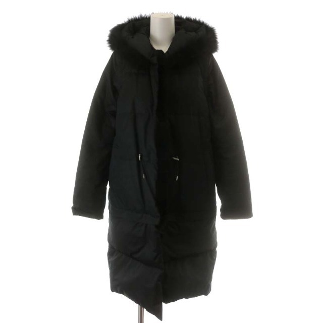 グレースコンチネンタル 17AW ダウンコート ロング丈 フード 36 S 黒 グレースコンチネンタル 17AW ダウンコート ロング丈 フード 36 S 黒