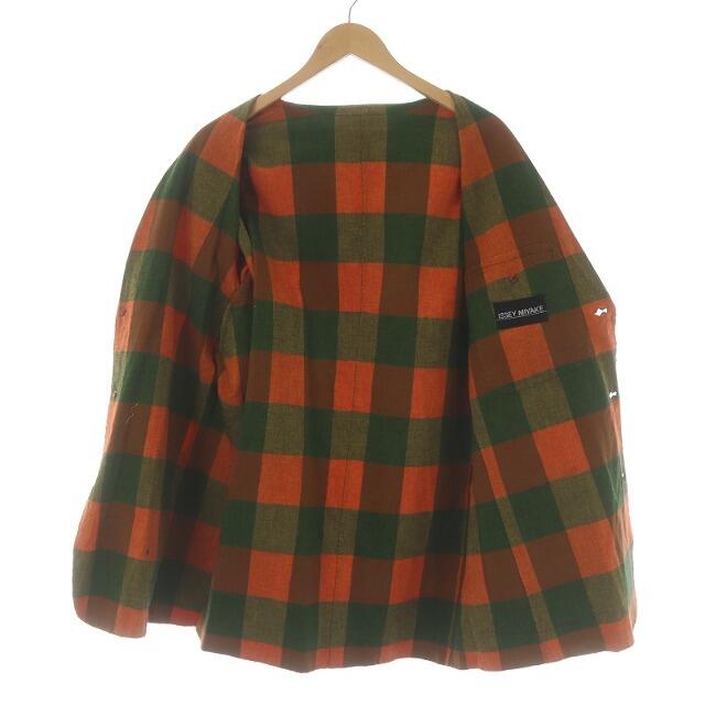 ISSEY MIYAKE - イッセイミヤケ テーラードジャケット 3B チェック 麻 ...