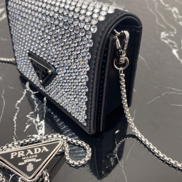 prada ミニバッグ ショルダー カードケース スワロフスキー PRADA ミニバッグ カードケース 限定商品 キラキラ プラダ
