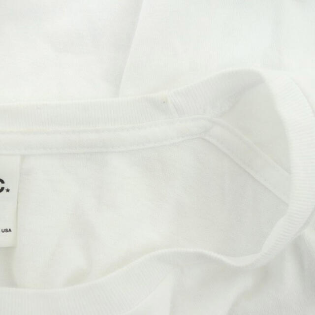 A.P.C(アーペーセー)のアーペーセー ロゴTシャツ カットソー 半袖 クルーネック プリント S 白 レディースのトップス(Tシャツ(半袖/袖なし))の商品写真