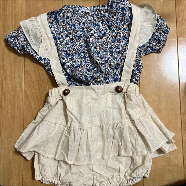 しまむら(シマムラ)の花柄トップスセット キッズ/ベビー/マタニティのキッズ服女の子用(90cm~)(その他)の商品写真