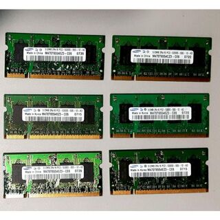 サムスン(SAMSUNG)の◎シロイヌ様専用　メモリー 512MB PC2-5300S　６枚ジャンク(PCパーツ)