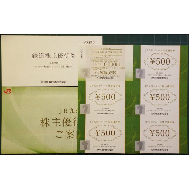 JR九州 株主優待券 5枚綴りのサムネイル
