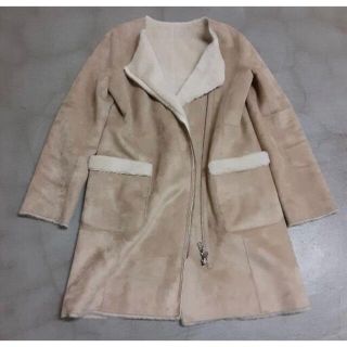 売切り特価 【未使用品】Jewel Changes リバーシブル ムートンコート ライラック