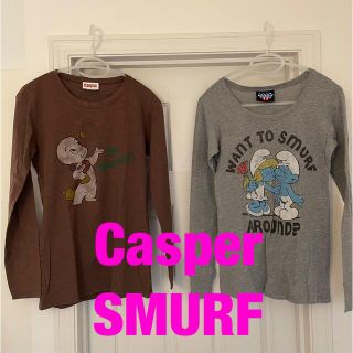 ジャンクフード(JUNK FOOD)の【希少】レディース Casper/SMURF ロングスリーブ(Tシャツ(長袖/七分))