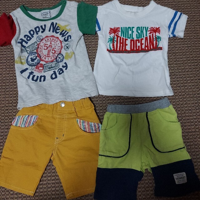 mou jon jon(ムージョンジョン)のTシャツ　ハーフパンツ　セット キッズ/ベビー/マタニティのキッズ服男の子用(90cm~)(Tシャツ/カットソー)の商品写真