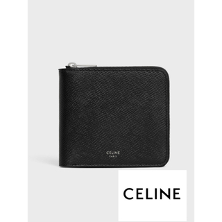 セリーヌ(celine)の新作メンズCELINE ジップドバイフォールド財布 / グレインドカーフスキン (折り財布)
