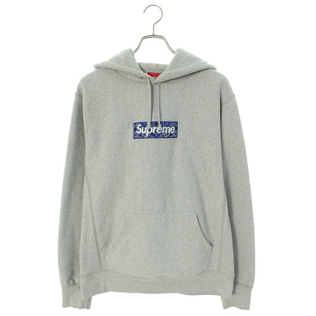 シュプリーム  19AW  Bandana Box Logo Hooded Sweatshirt バンダナボックスロゴプルオーバーパーカー メンズ S