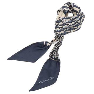 クリスチャンディオール(Christian Dior)のクリスチャンディオール オブリークシルクツイルスカーフ メンズ(バンダナ/スカーフ)